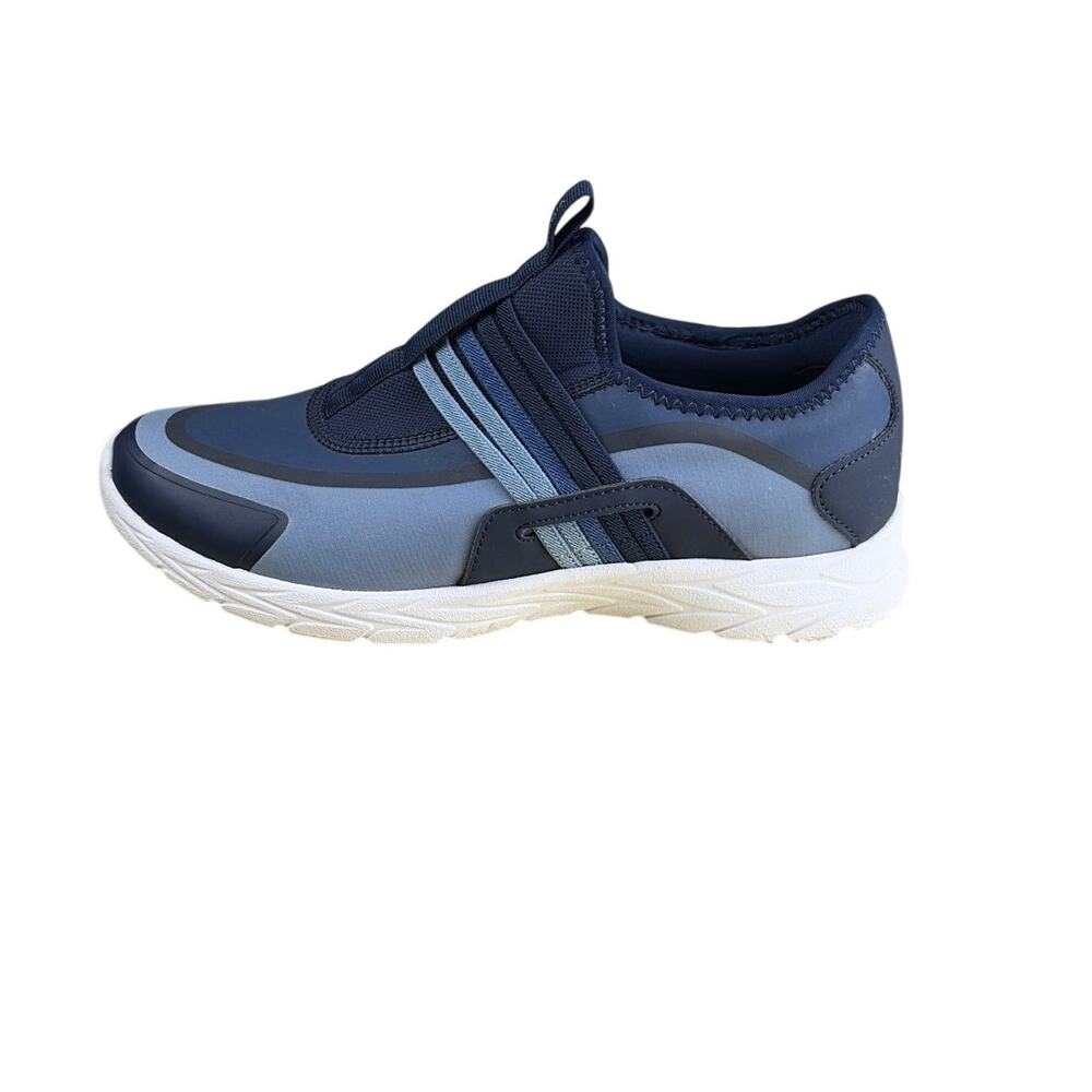 Vionic Brisk Vayda Navy Grey Slip On Walking Sneakers Womens 7.5 Comfort
